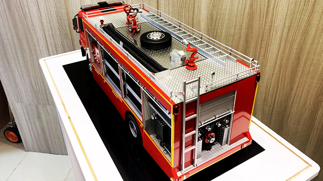 消防車展示模型製作案例07