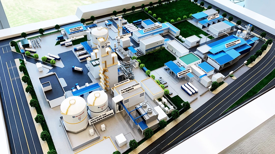 亞東氣體廠區模型 模型製作案例01