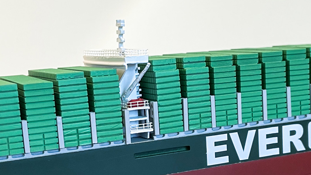 長榮海運貨櫃船模型 模型製作案例04