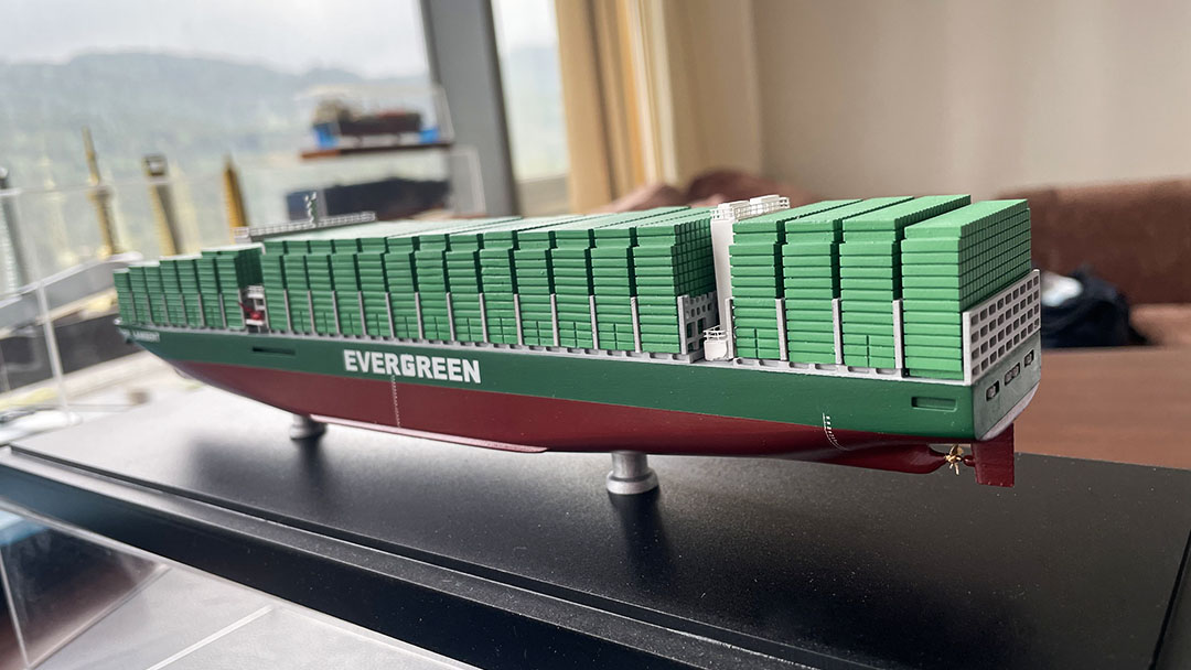 長榮海運貨櫃船模型 模型製作案例07